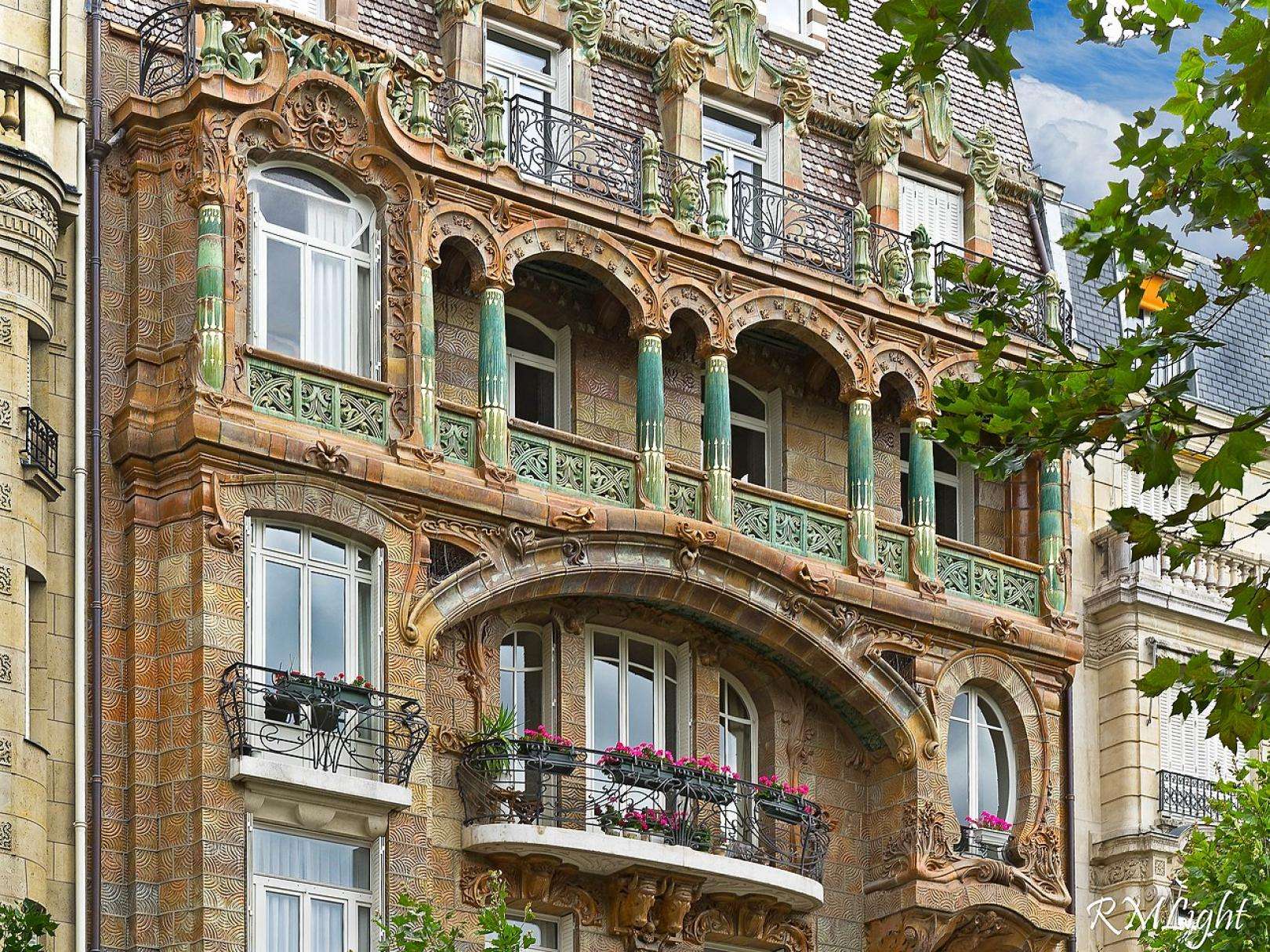 Unusual Art Nouveau buildings in Paris