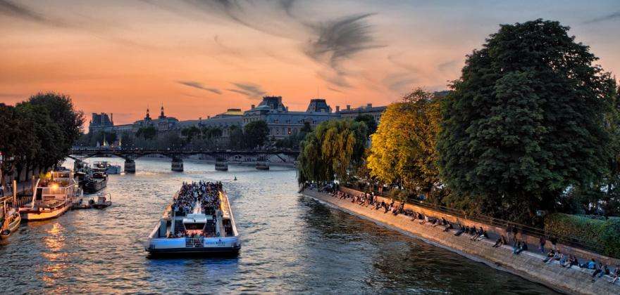 Paris from the water; the charm of cruises on the Seine