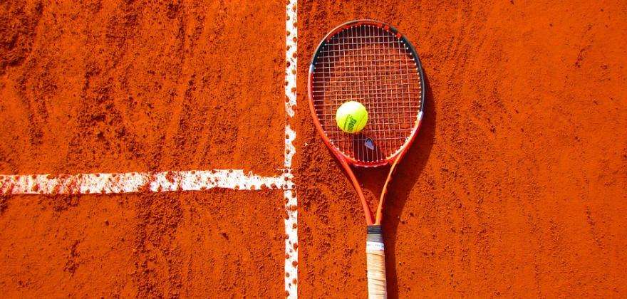 Sporting action at the French Open